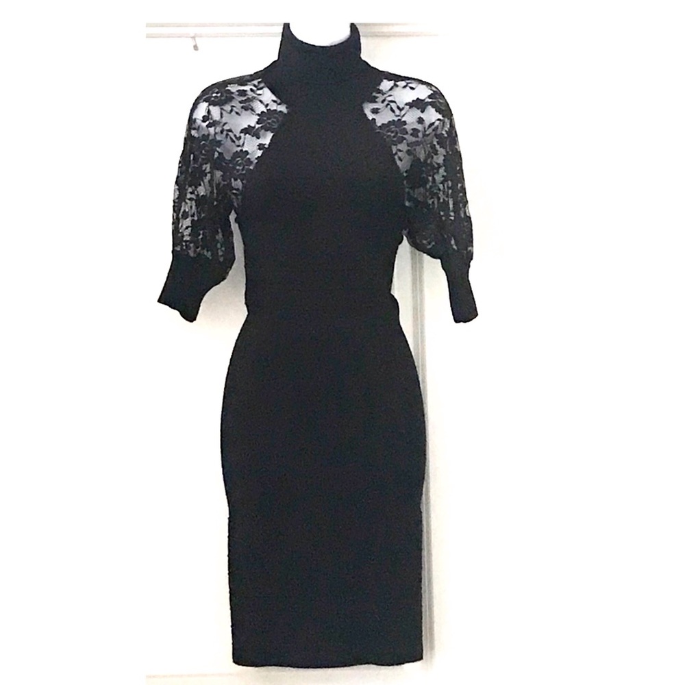 Bebe open back bandage dress